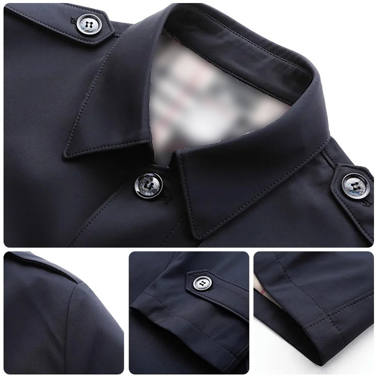 Trenchcoat halflang in zakelijke stijl