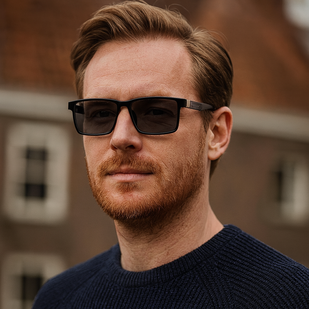 Retro volledig montuur multifocale leesbril met kleurverandering