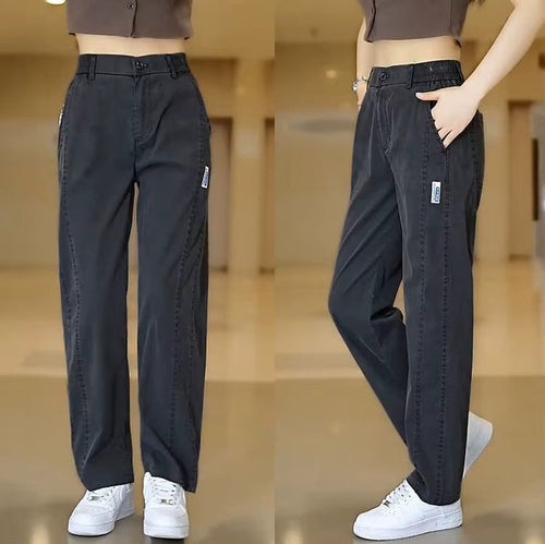 Aurora-broek van zijde en koele polyester