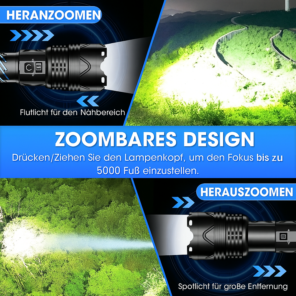 Onverwoestbare militaire tactische zaklamp