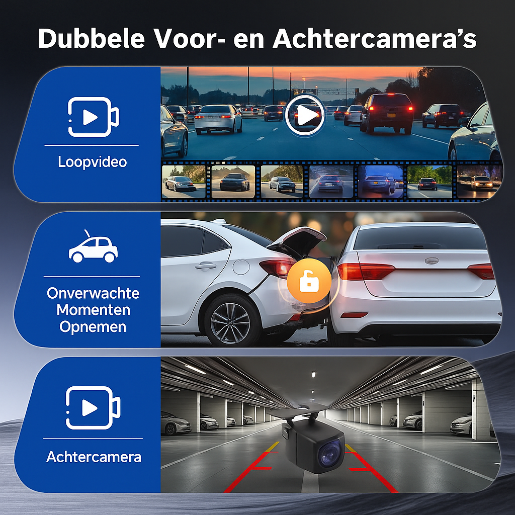 Multimedia Achteruitkijkspiegel [MET ACHTERUITRIJCAMERA]