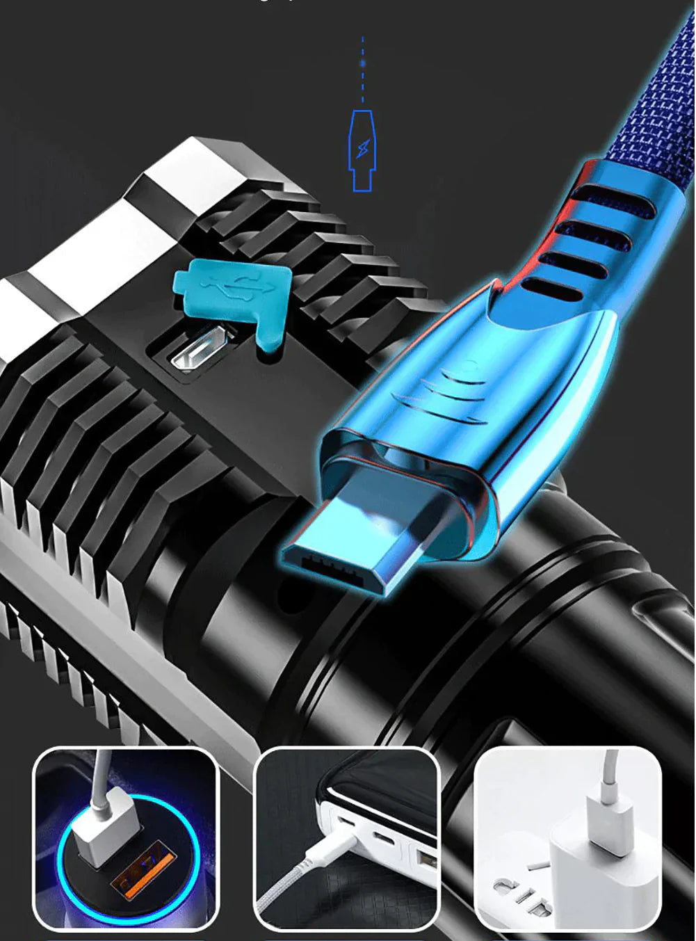 High-Power Tactical Flashlight - Light Power