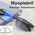 Metaal ultralicht half-montuur fotogromatische multifocale bril