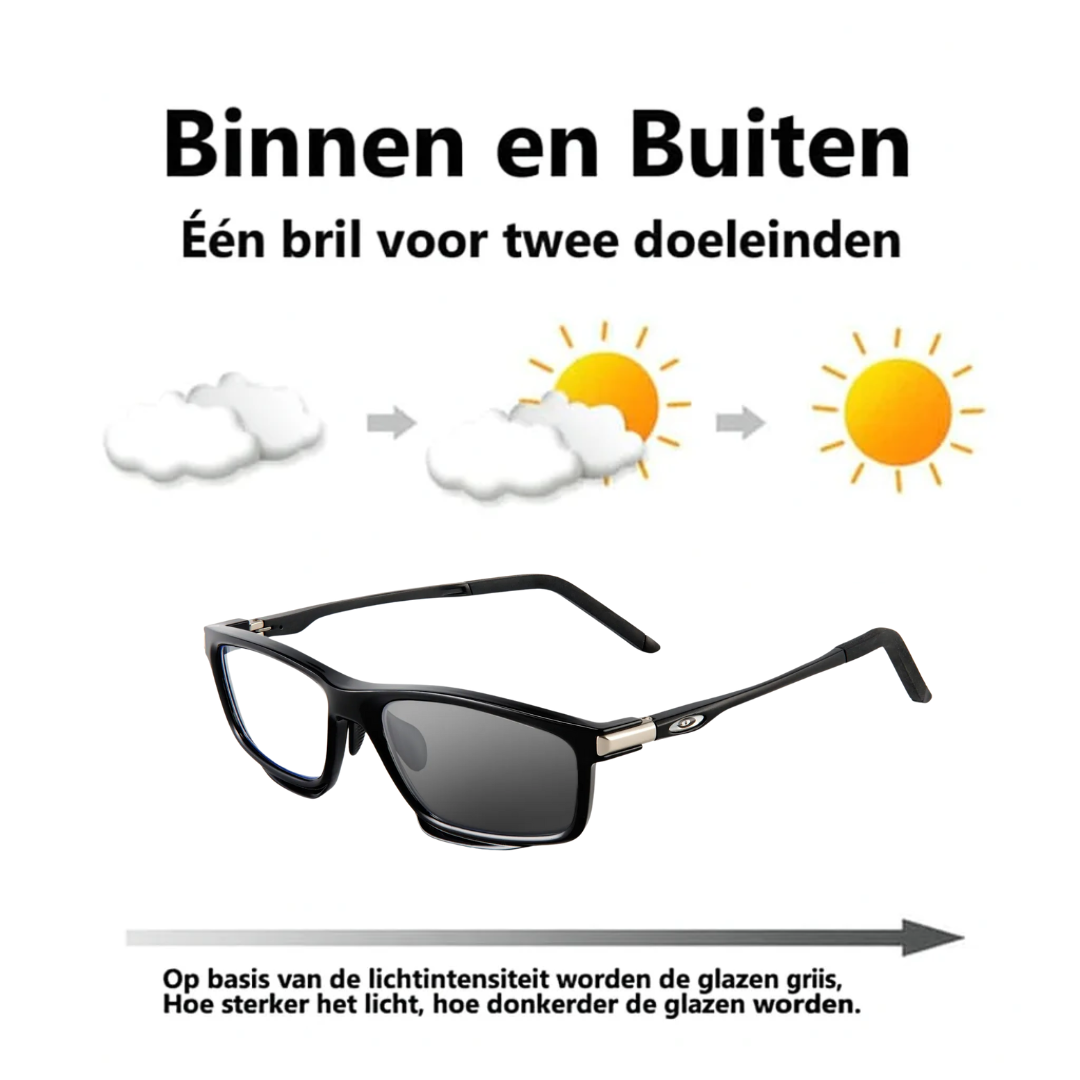 Retro Leesbril met Multifocale Lenzen en Kleurverandering (Full-Frame)