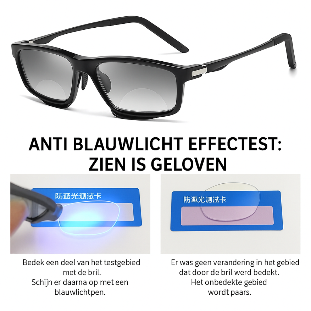 Retro Leesbril met Multifocale Lenzen en Kleurverandering (Full-Frame)