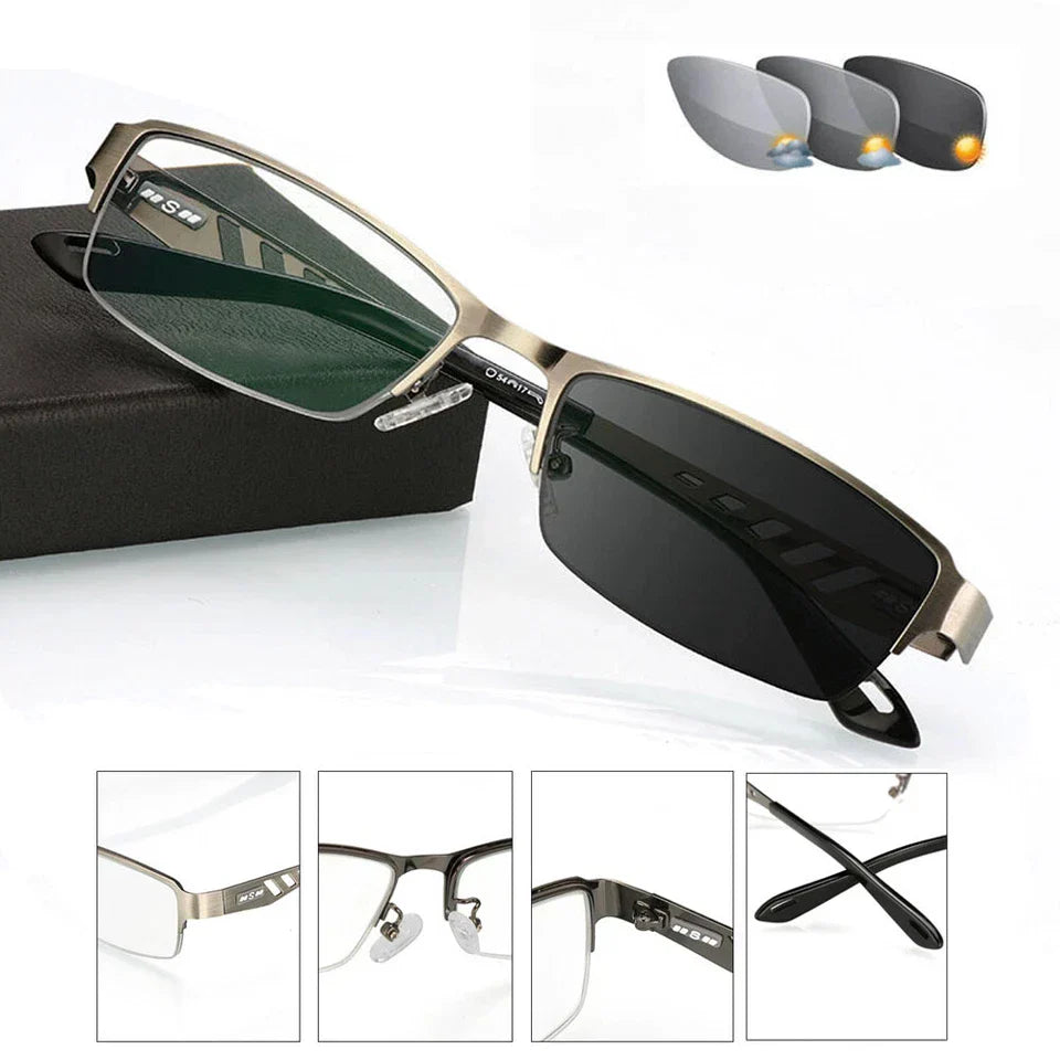 Multifocale leesbril van legering met blauwlichtfilter